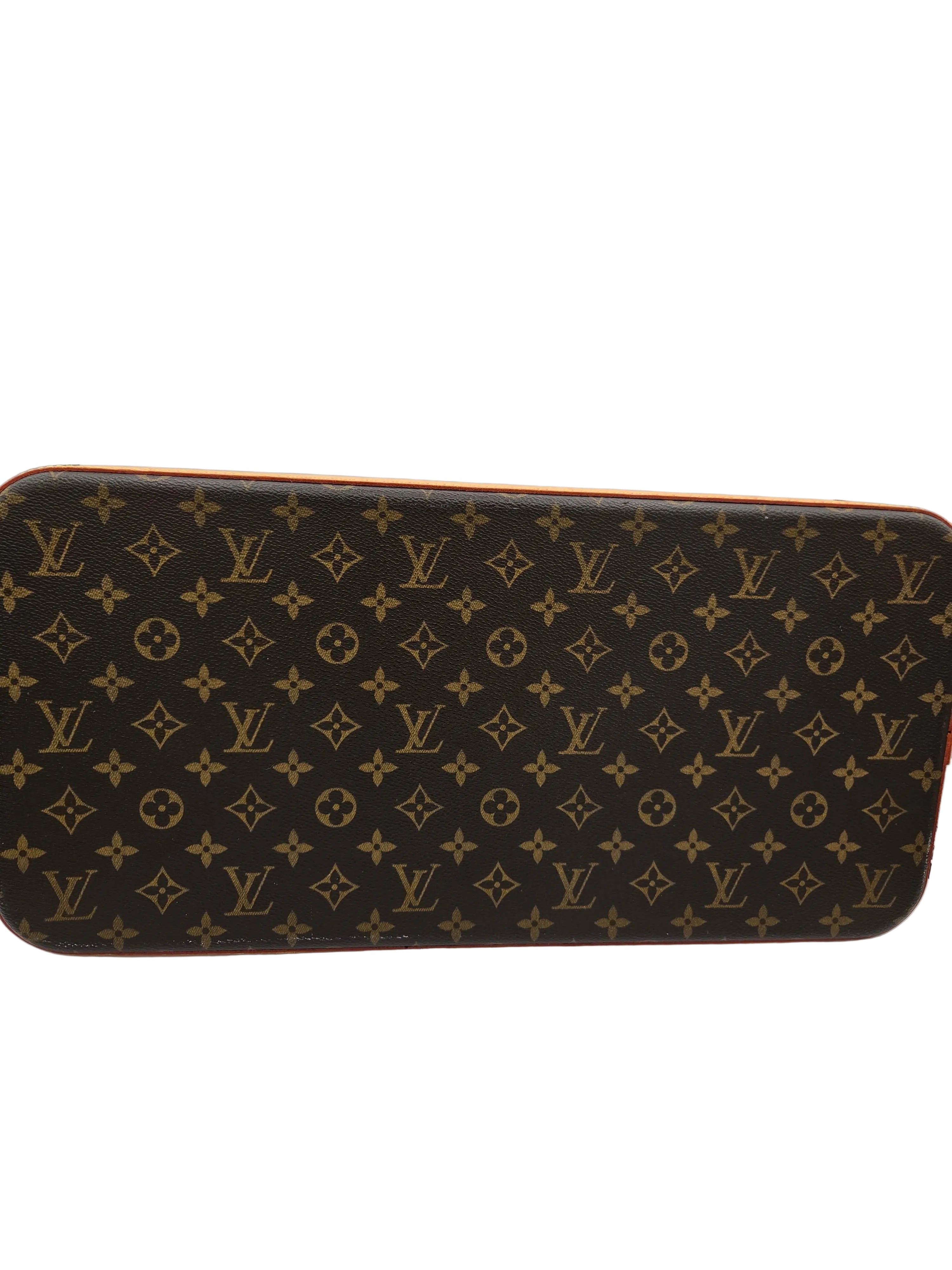 Louis Vuitton monogram patterned bag on a white background