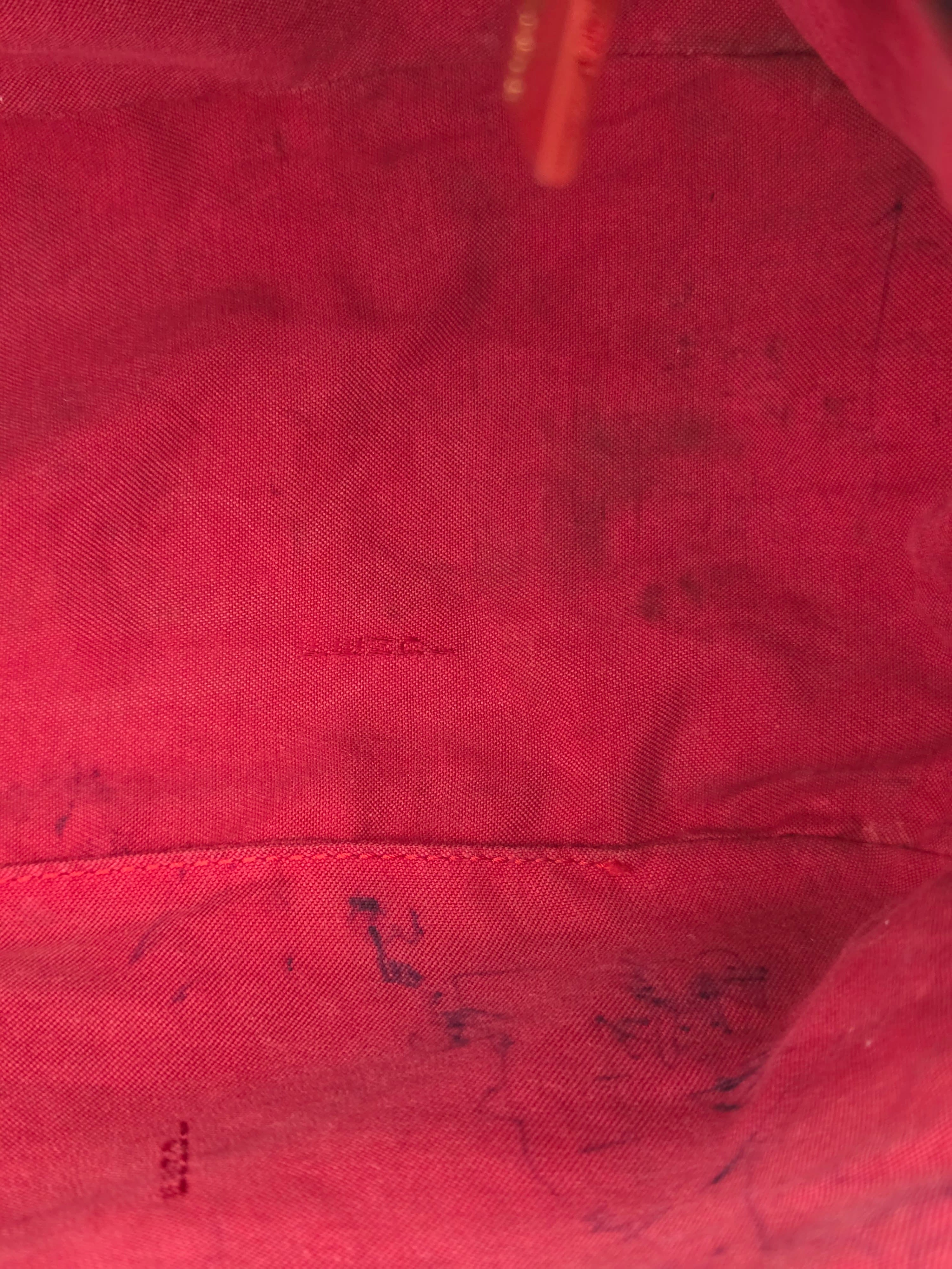 Close-up of red fabric with visible texture