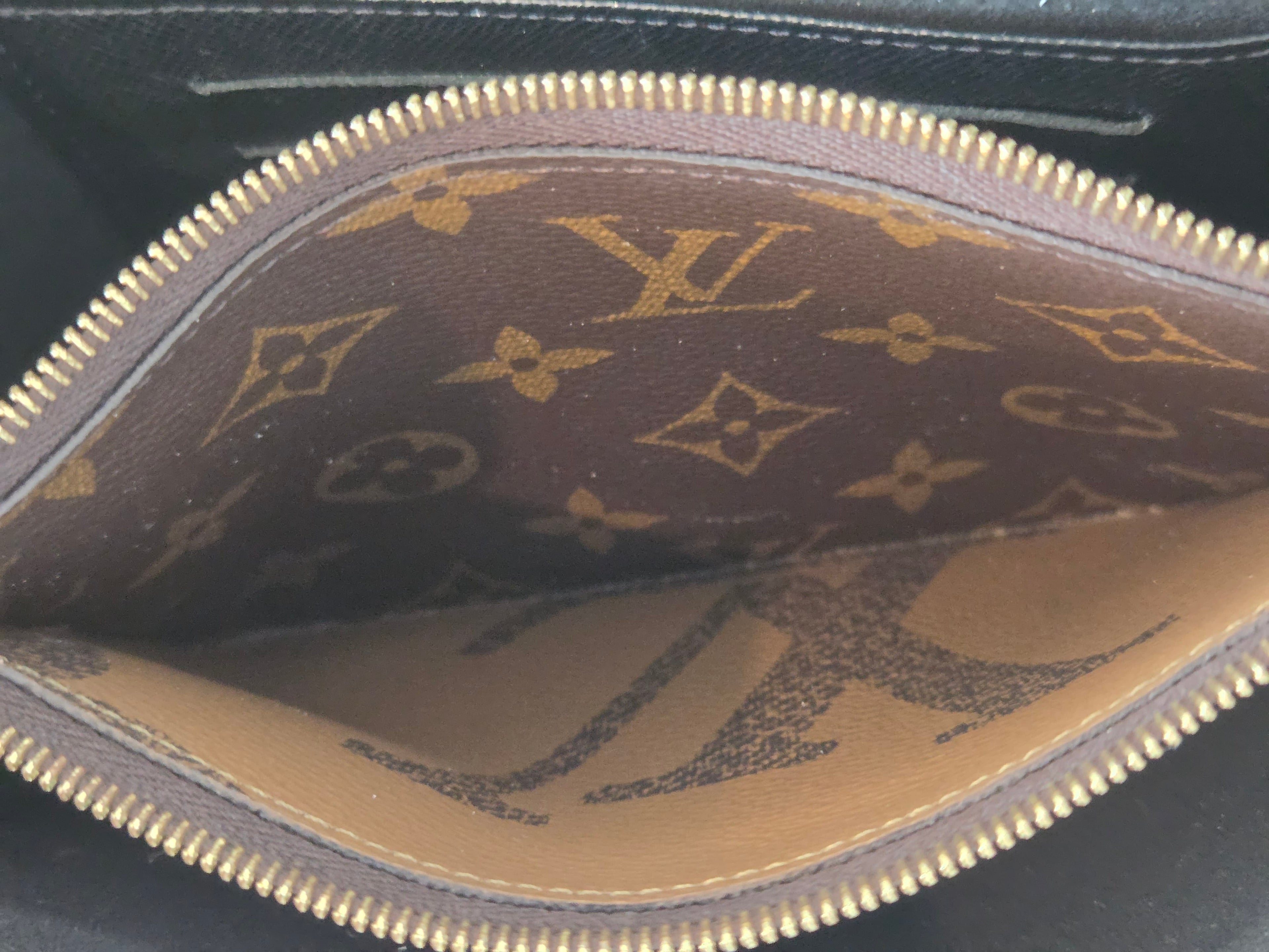 Louis Vuitton Double Zip Pochette – Reverse Monogram Giant | Crossbody Clutch | Pre-Owned