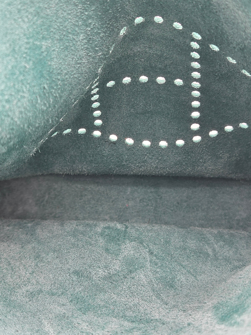 interior view of the blue bag