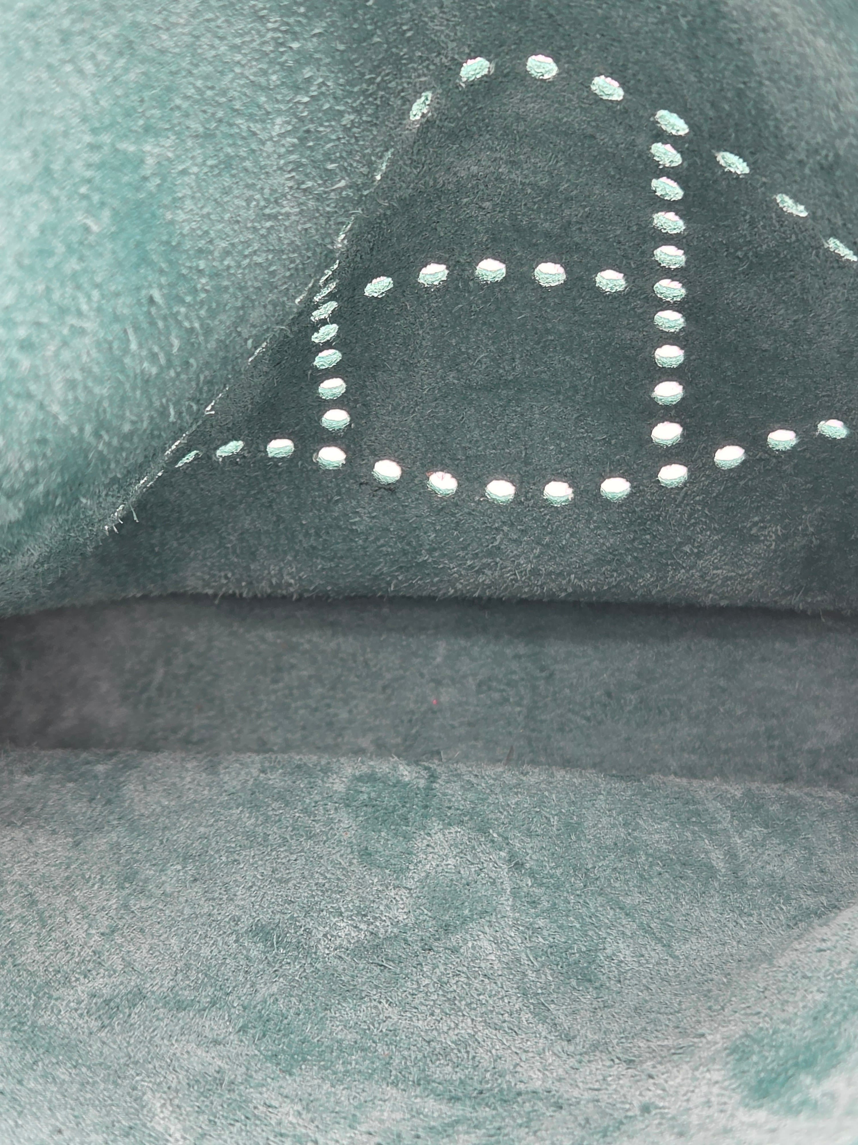 interior view of the blue bag