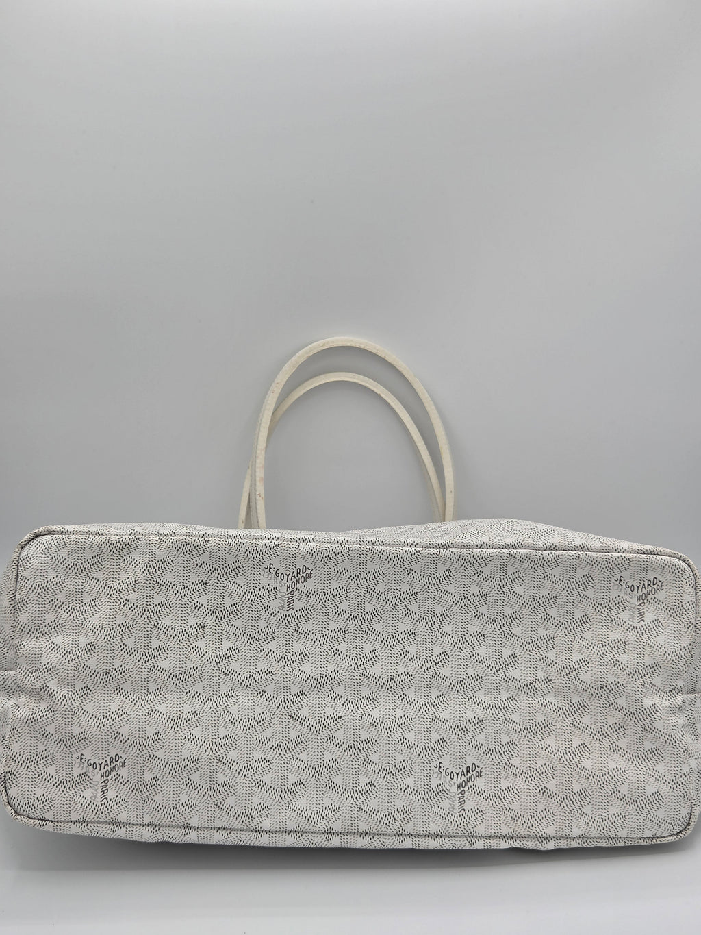 view of bottom white bag