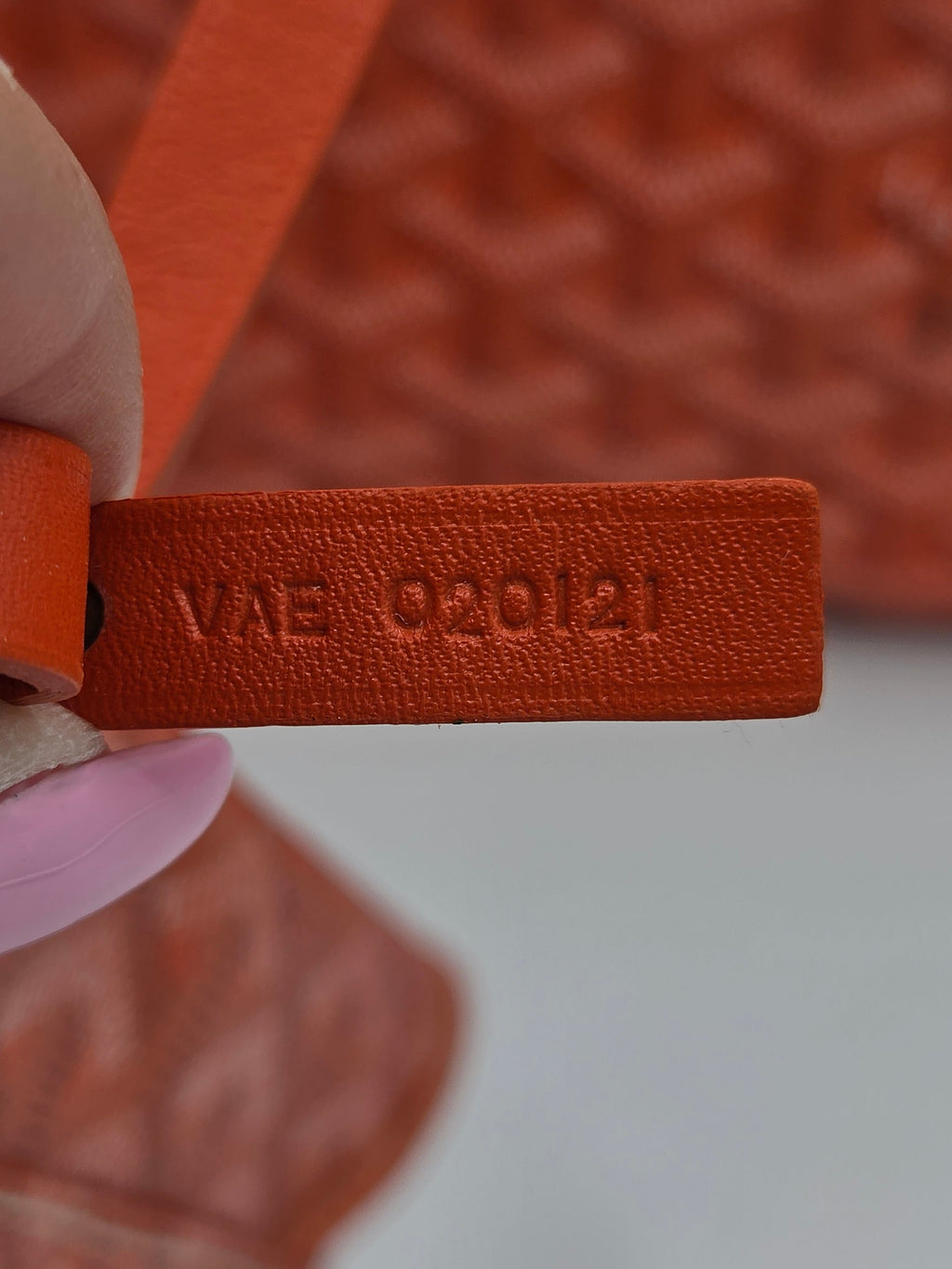 close up of date code stamp