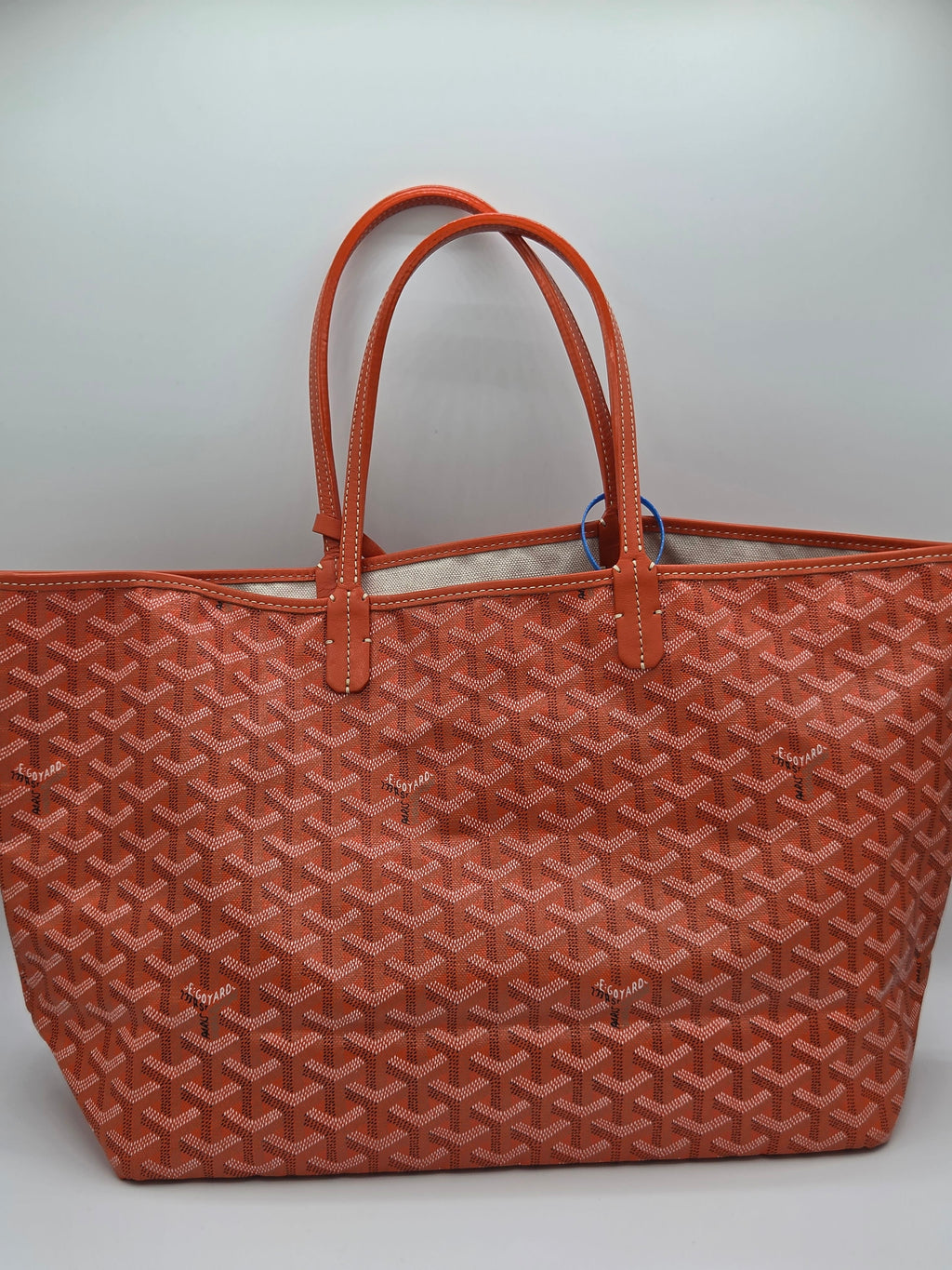 full shot of orange handbag