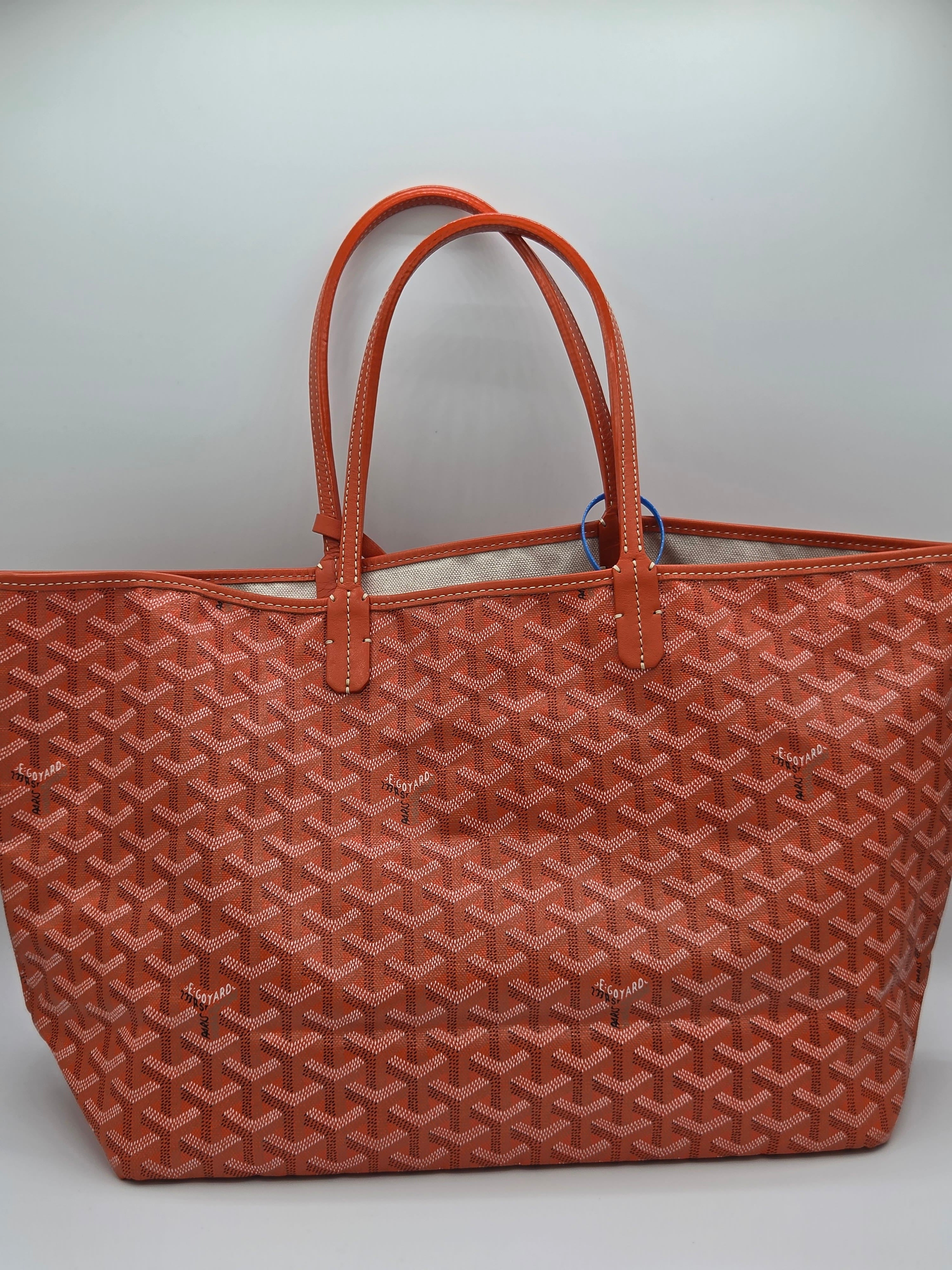full shot of orange handbag