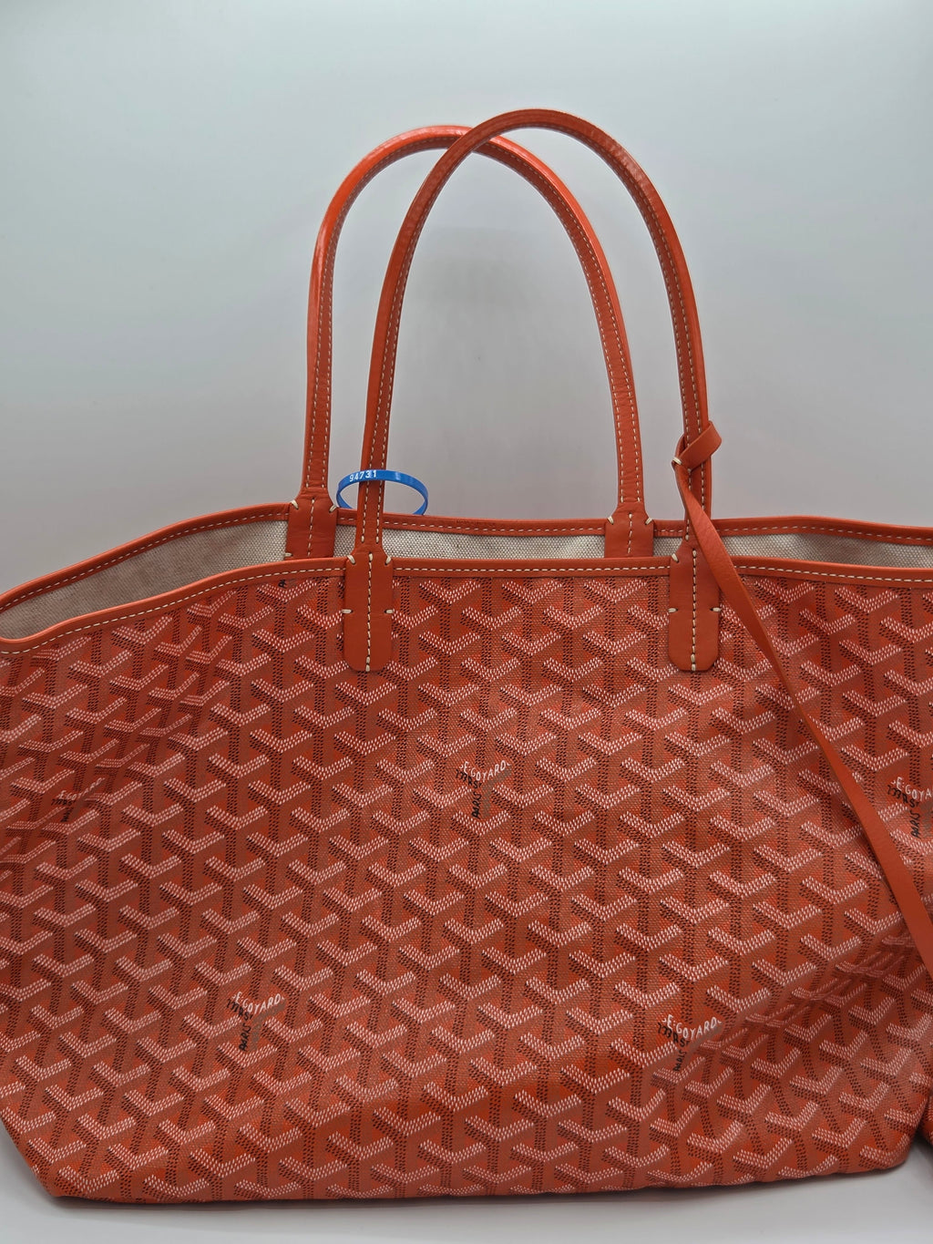 full view of the orange tote