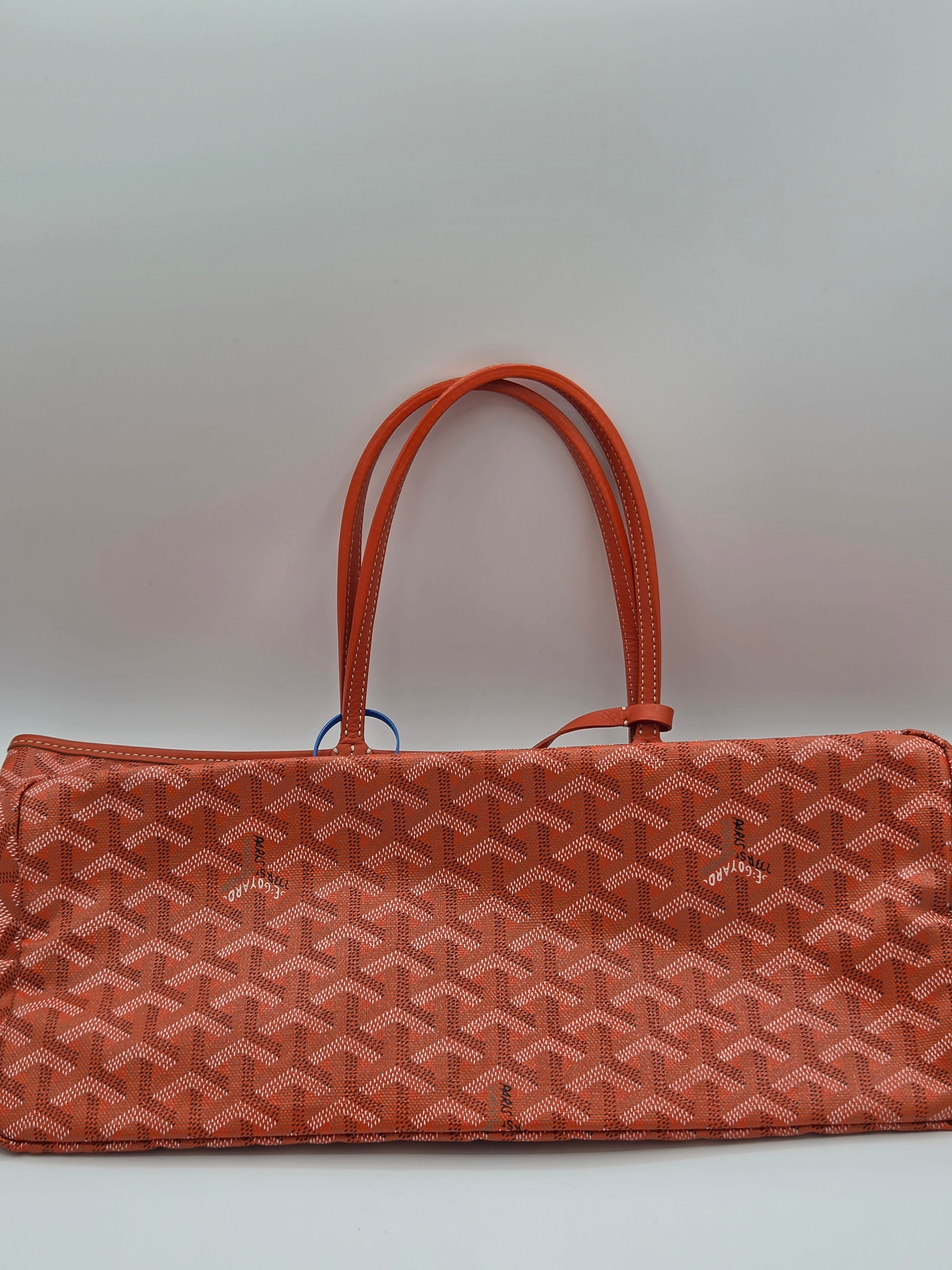 Goyard Saint Louis PM Tote – Orange Goyardine Canvas | Includes Matching Pochette | Authenticated | Pre-Owned