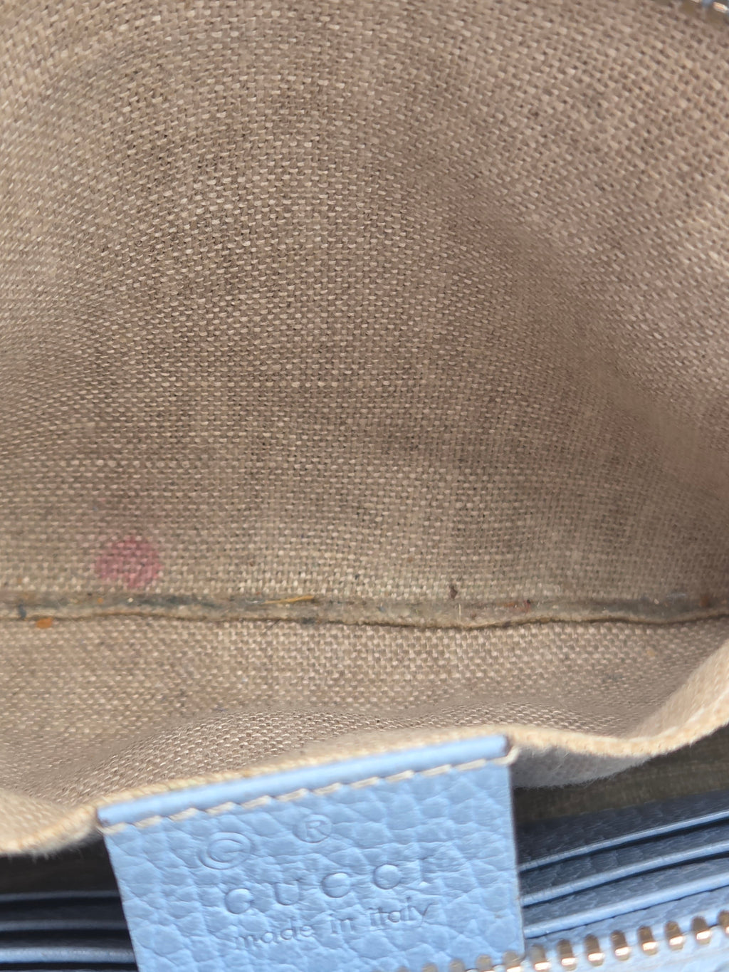 Gucci GG Canvas Disco Messenger Bag – Beige/Ebony GG Canvas & Light Blue Leather | Gold Hardware | Authenticated | Pre-Owned