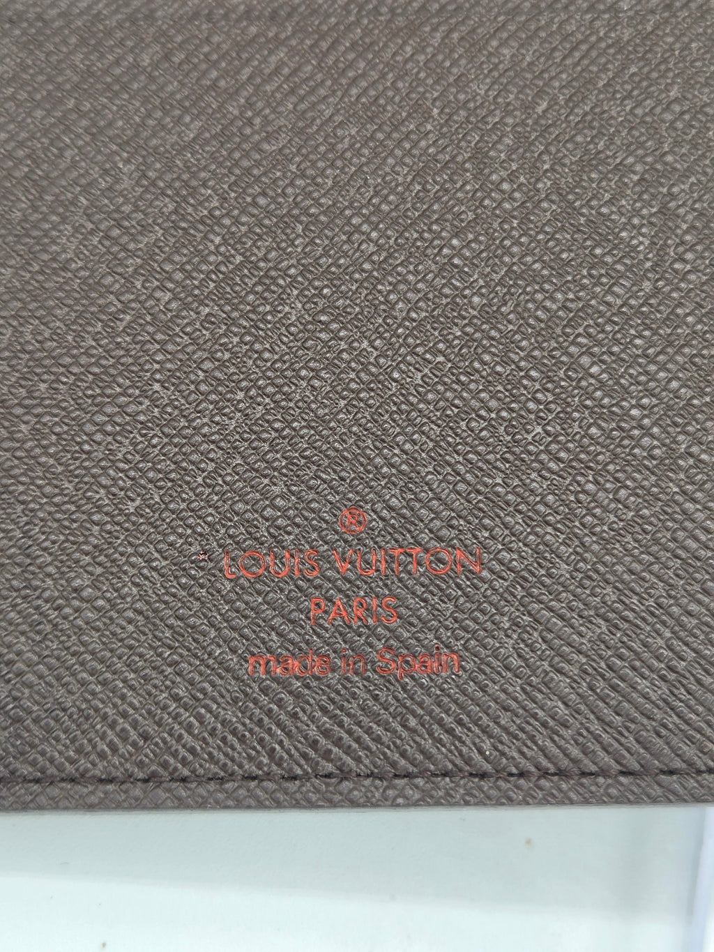 close up of brand stamp