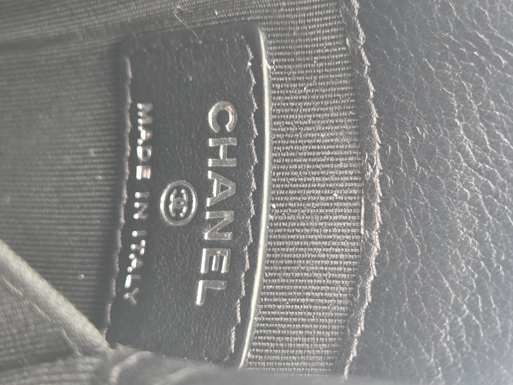Chanel Calfskin Leather Phone Holder Crossbody | Black | Silver Hardware | Karl Lagerfeld Era | Authenticated | Pre-Owned