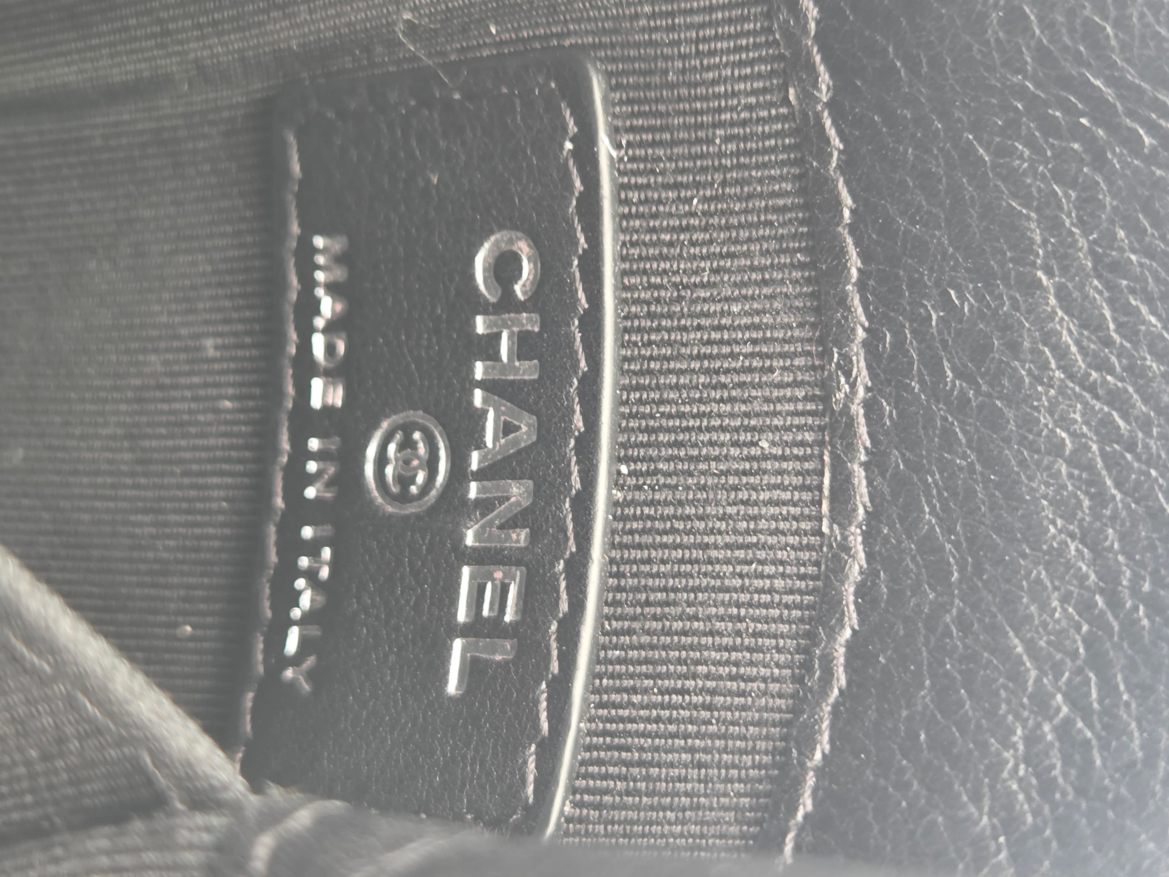 Chanel Calfskin Leather Phone Holder Crossbody | Black | Silver Hardware | Karl Lagerfeld Era | Authenticated | Pre-Owned