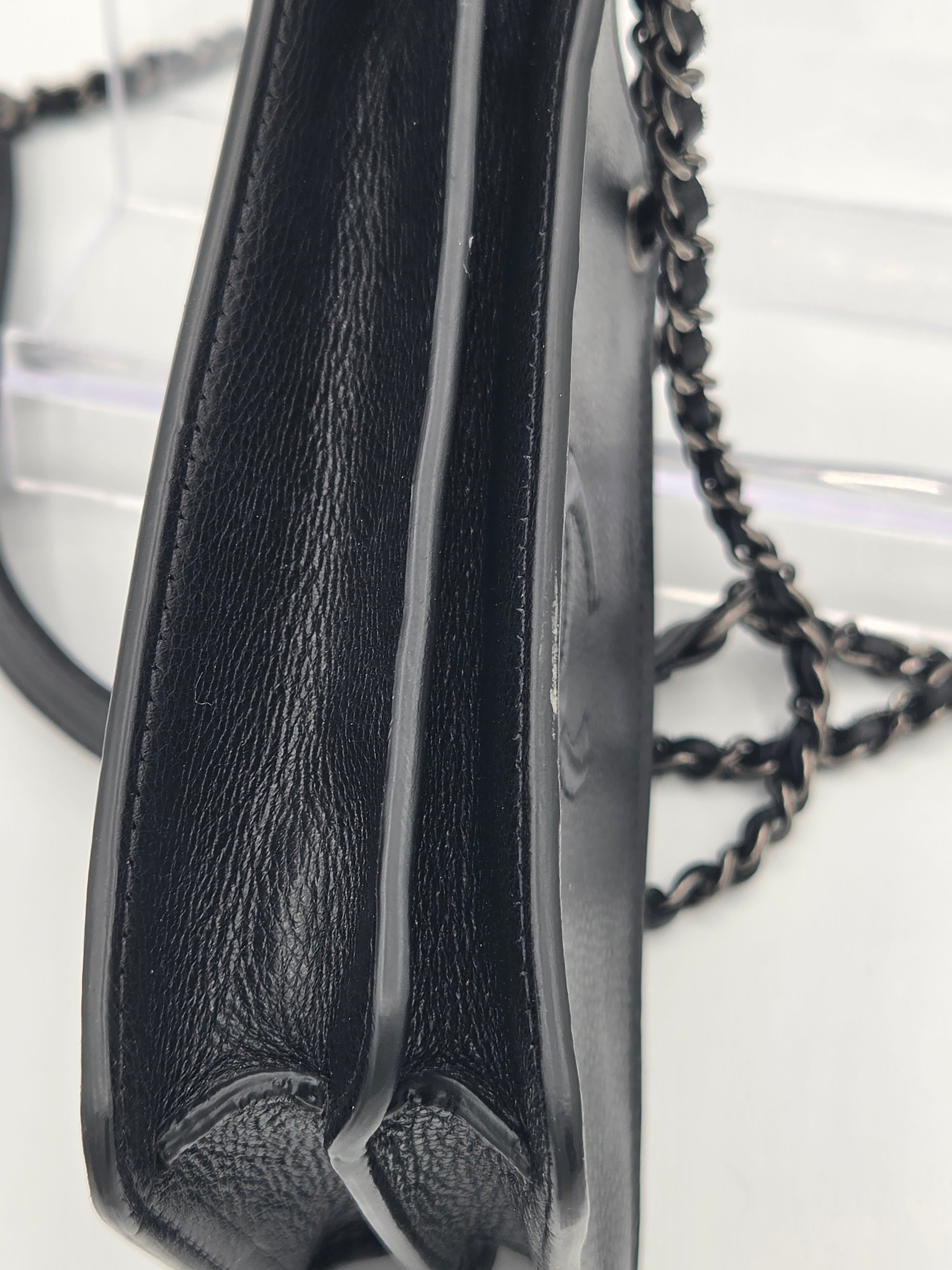 Chanel Calfskin Leather Phone Holder Crossbody | Black | Silver Hardware | Karl Lagerfeld Era | Authenticated | Pre-Owned