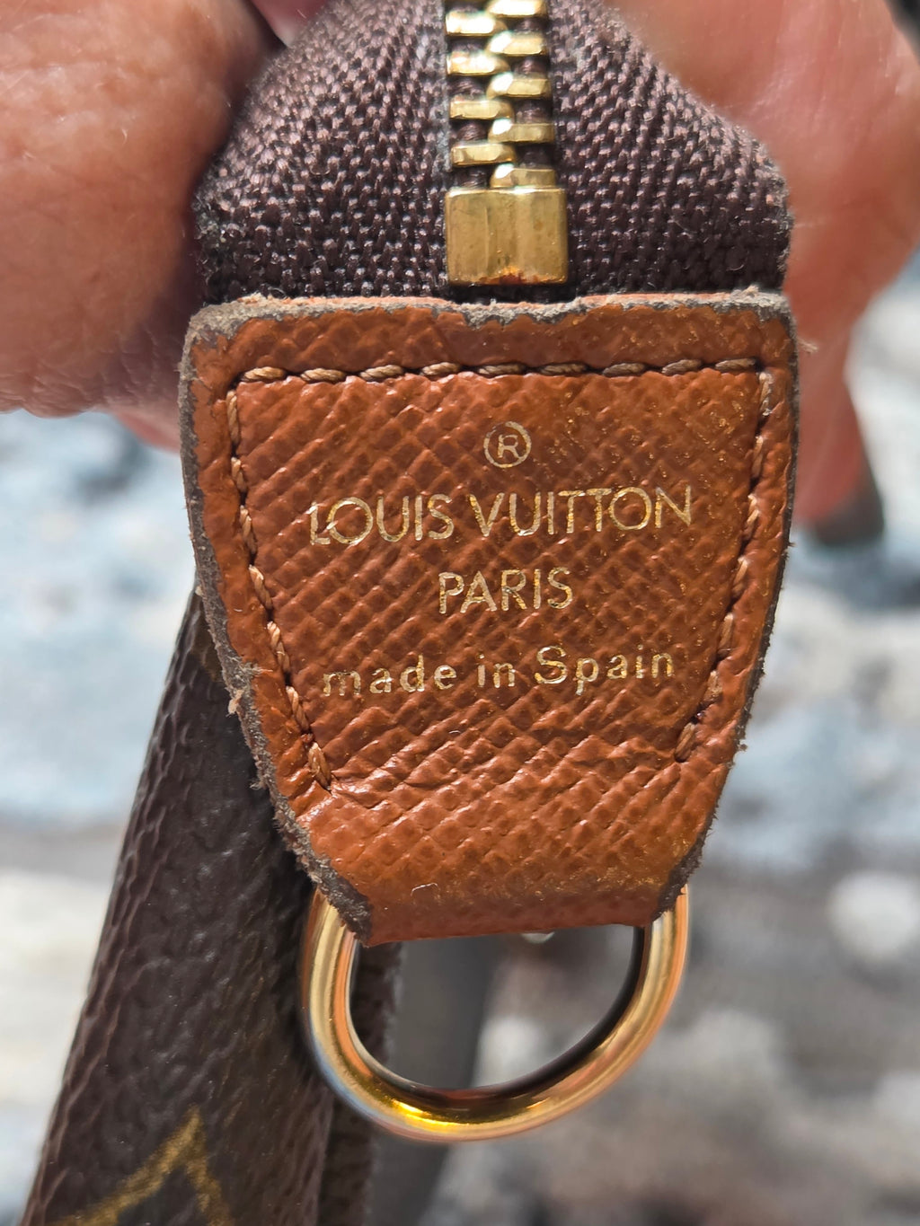 close up of brand stamp