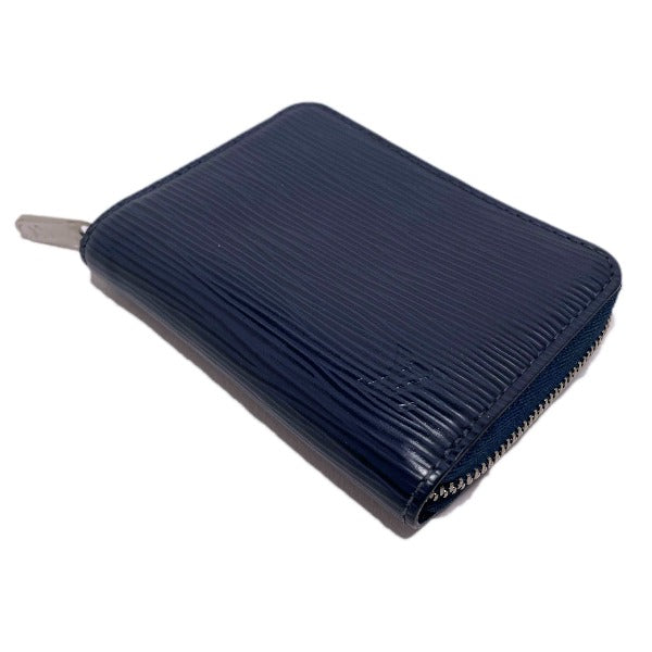 side corner Louis Vuitton Epi Zippy Coin Purse Indigo
