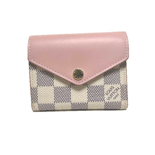 Louis Vuitton Damier Azur Zoe Wallet Rose Ballerine -Pre-Owned