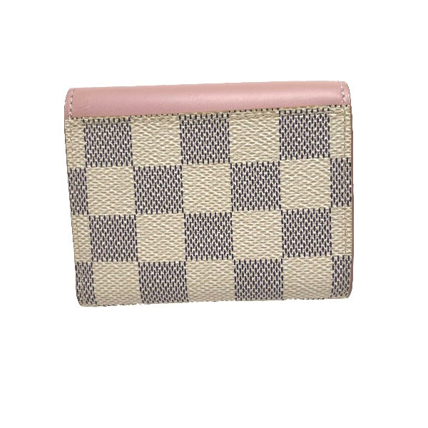 Louis Vuitton Damier Azur Zoe Wallet Rose Ballerine -Pre-Owned