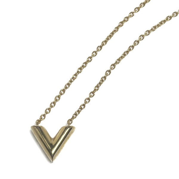 back Louis Vuitton Essential "V" Necklace Gold Color