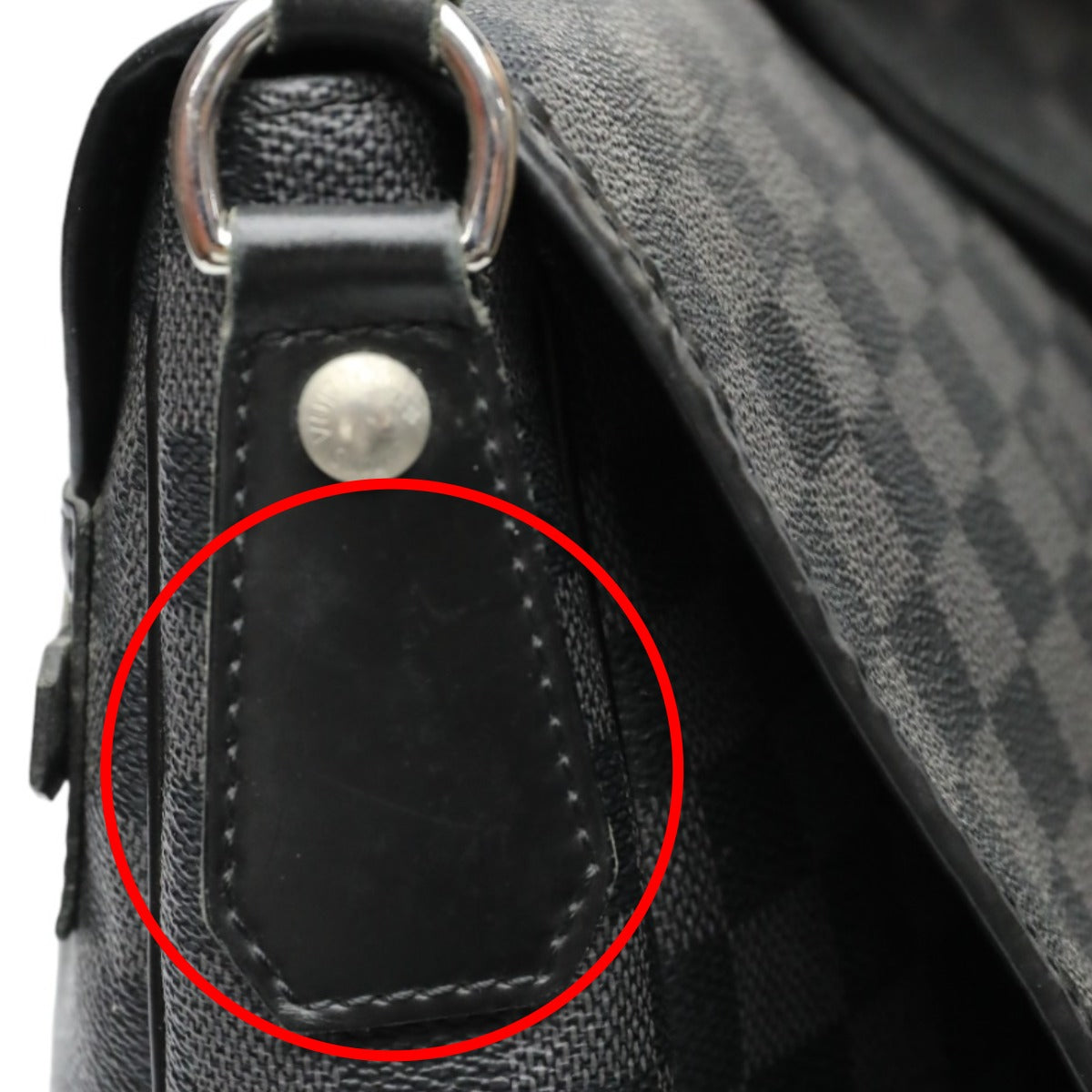 side leather Louis Vuitton Damier Graphite Daniel GM