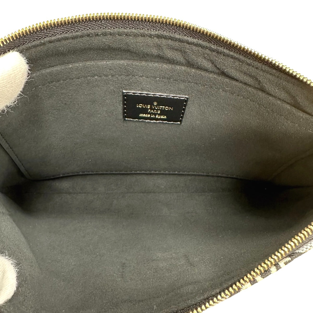 interior pouch Louis Vuitton Jacquard 1854 Neverfull MM w/Pouch blue and gray