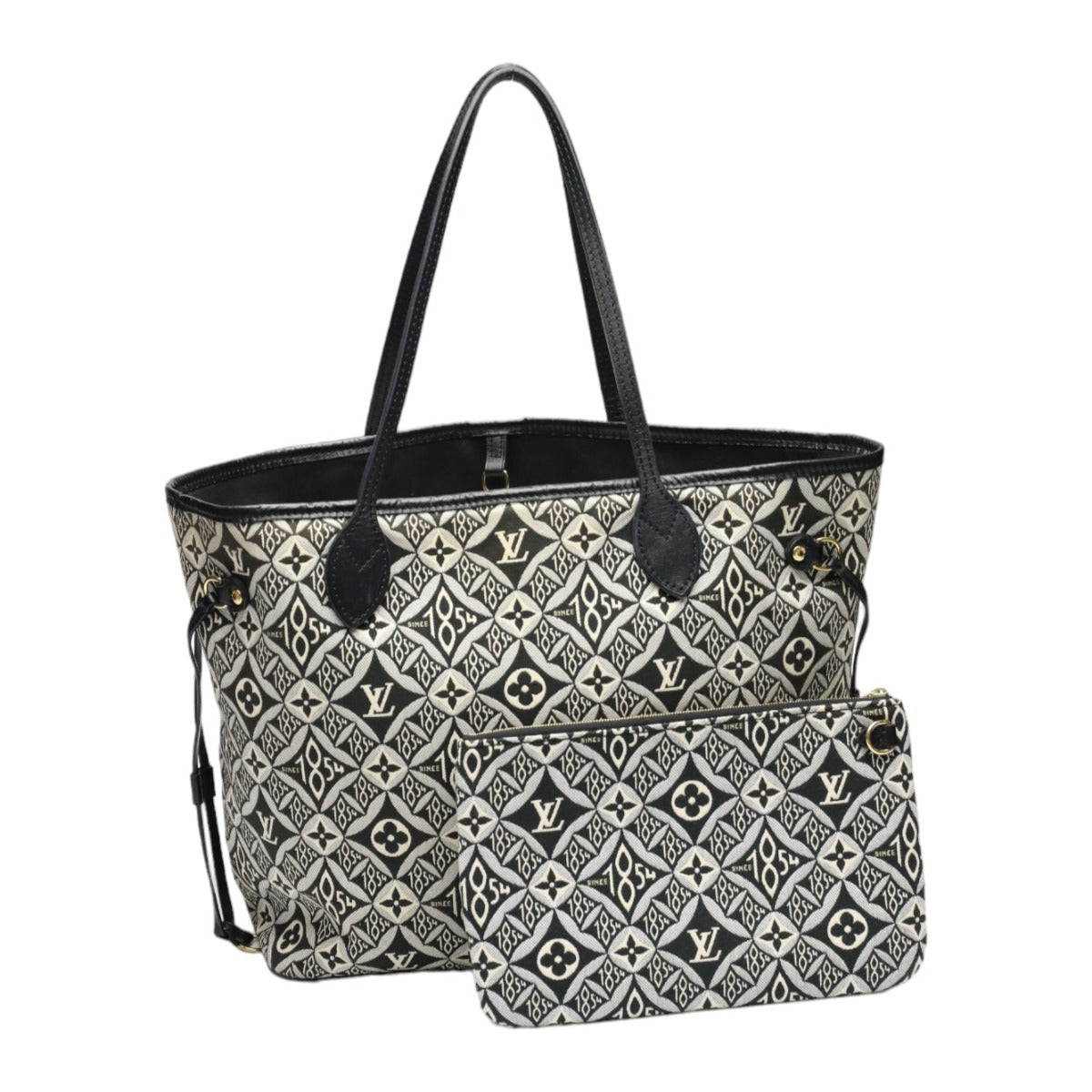Louis Vuitton Jacquard 1854 Neverfull MM w/Pouch blue and gray