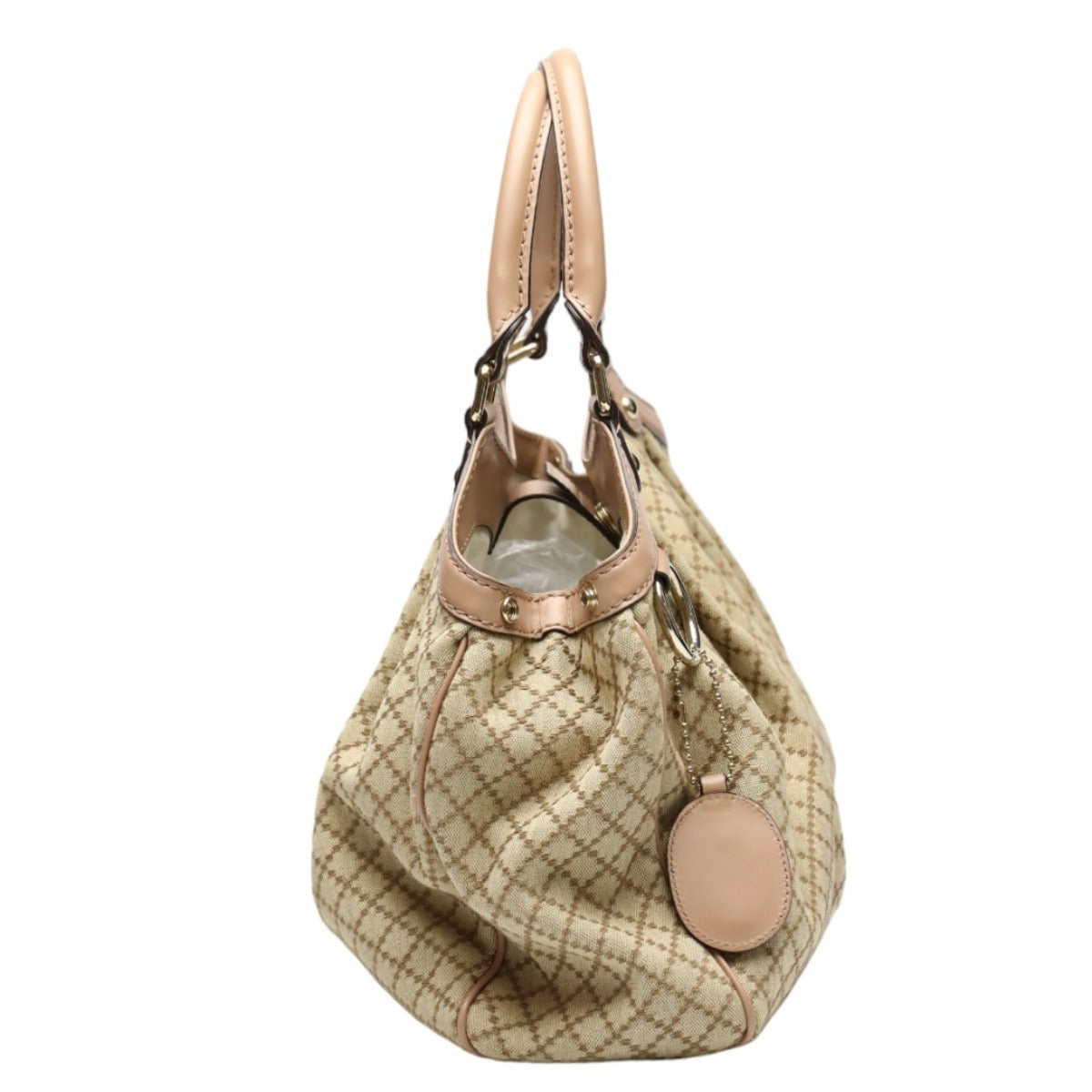 side Gucci Sukey Diamante Canvas medium Tote Neutral Beige
