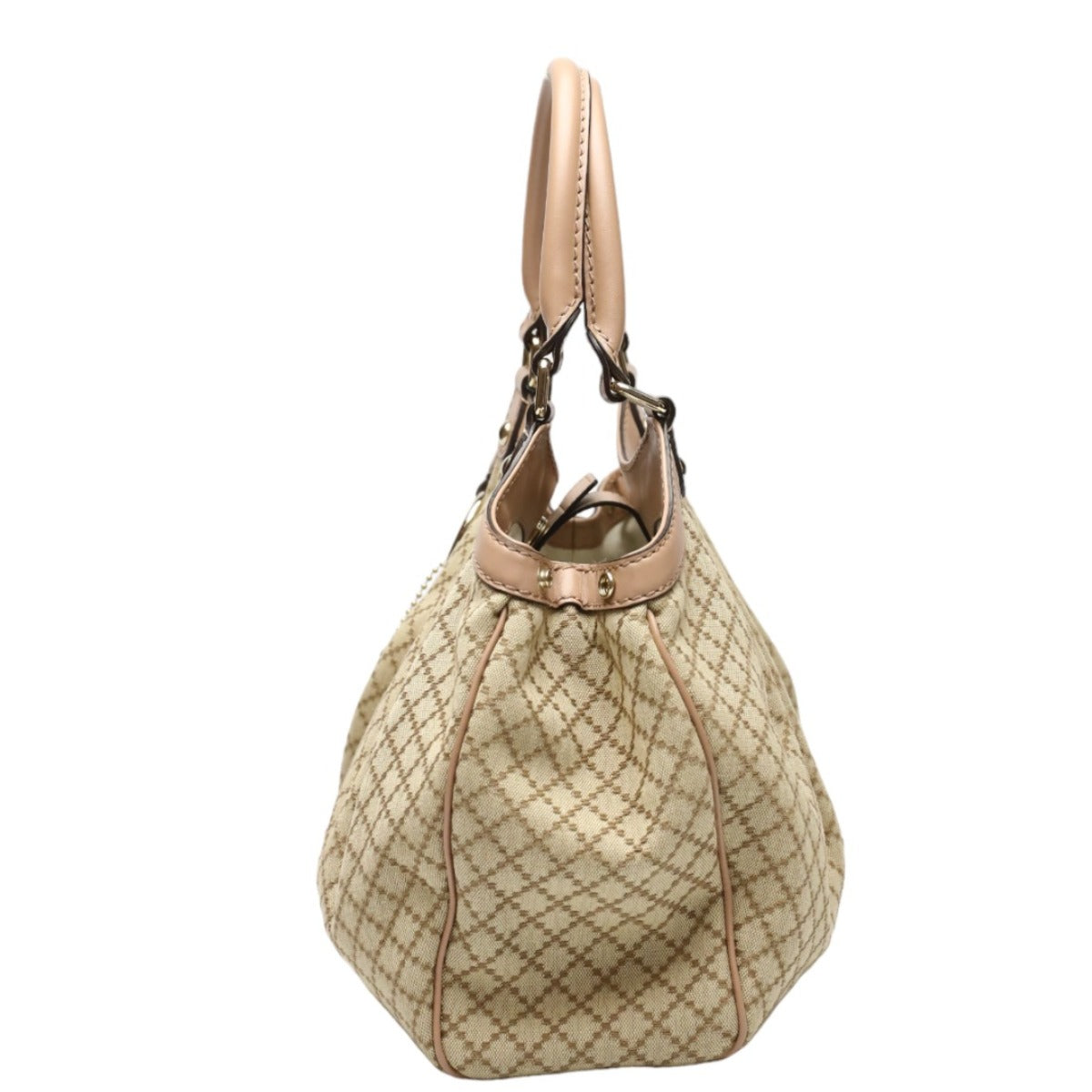 side Gucci Sukey Diamante Canvas medium Tote Neutral Beige