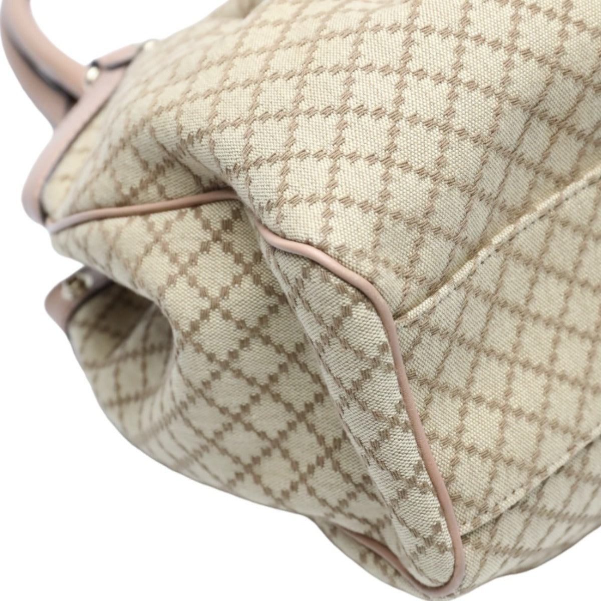 corner Gucci Sukey Diamante Canvas medium Tote Neutral Beige