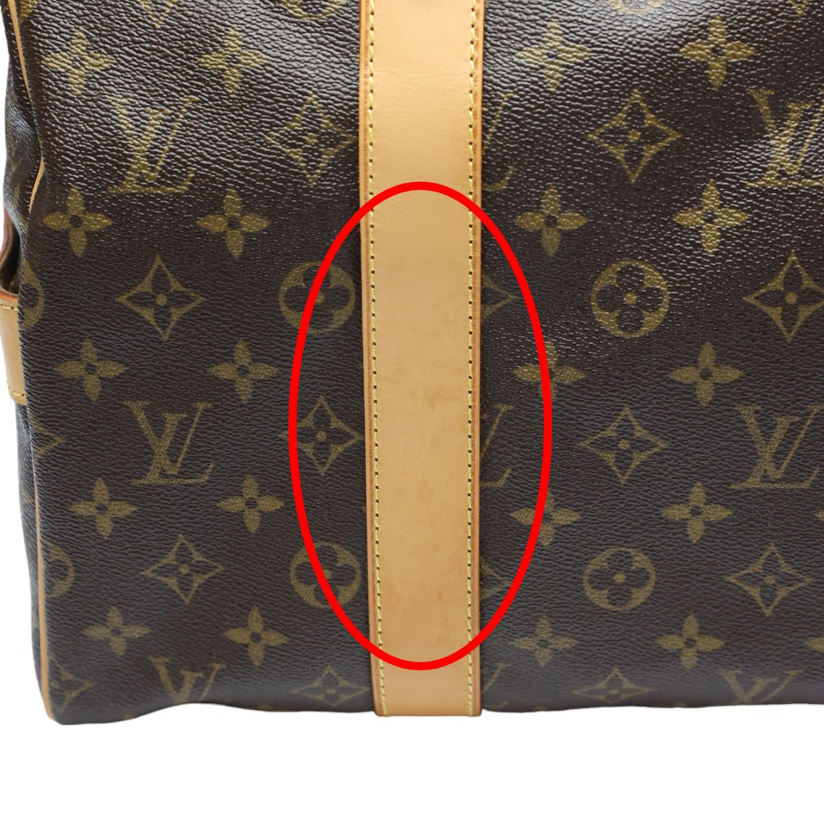 leather strap Louis Vuitton Boston Duffel Monogram Carryall 