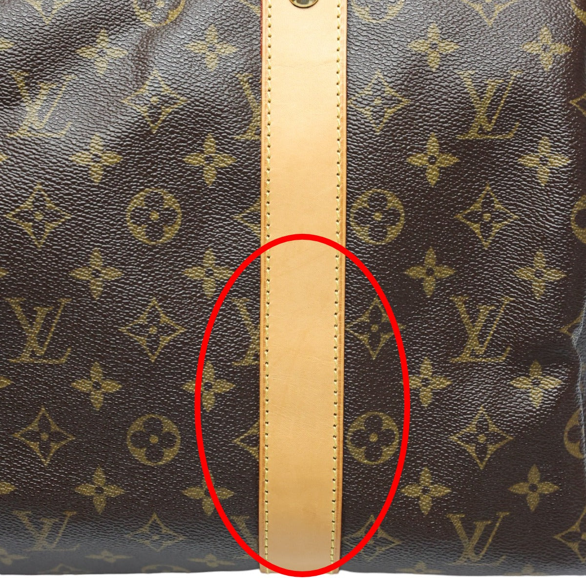 leather side Louis Vuitton Boston Duffel Monogram Carryall 