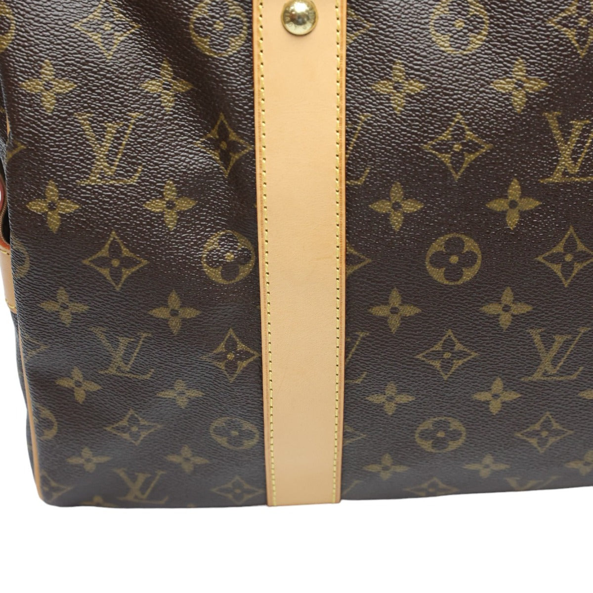 leather side Louis Vuitton Boston Duffel Monogram Carryall 