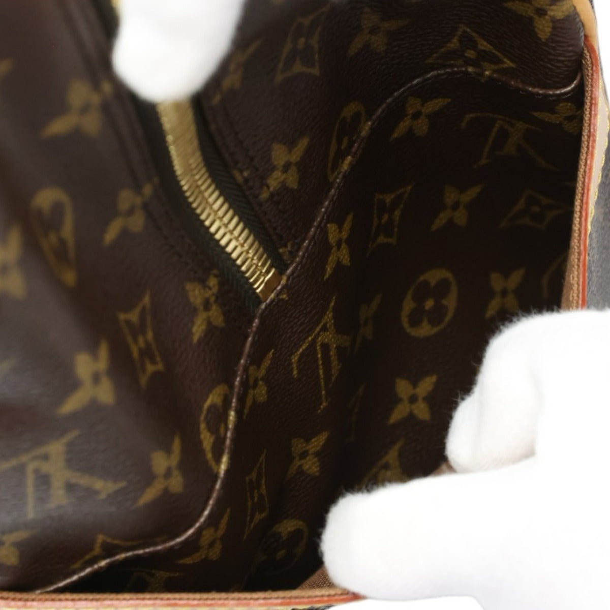 exterior pocket Louis Vuitton Boston Duffel Monogram Carryall 