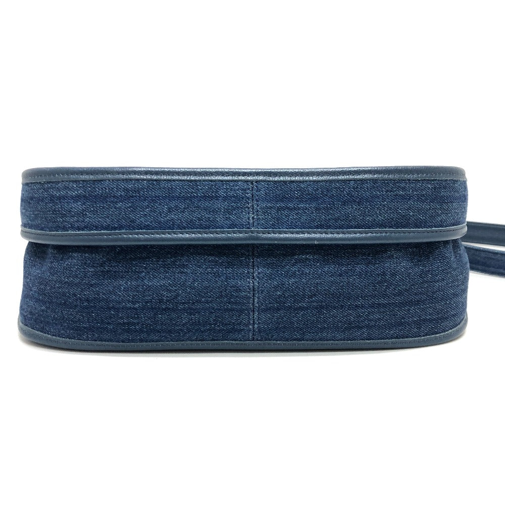 Denim belt on a white background