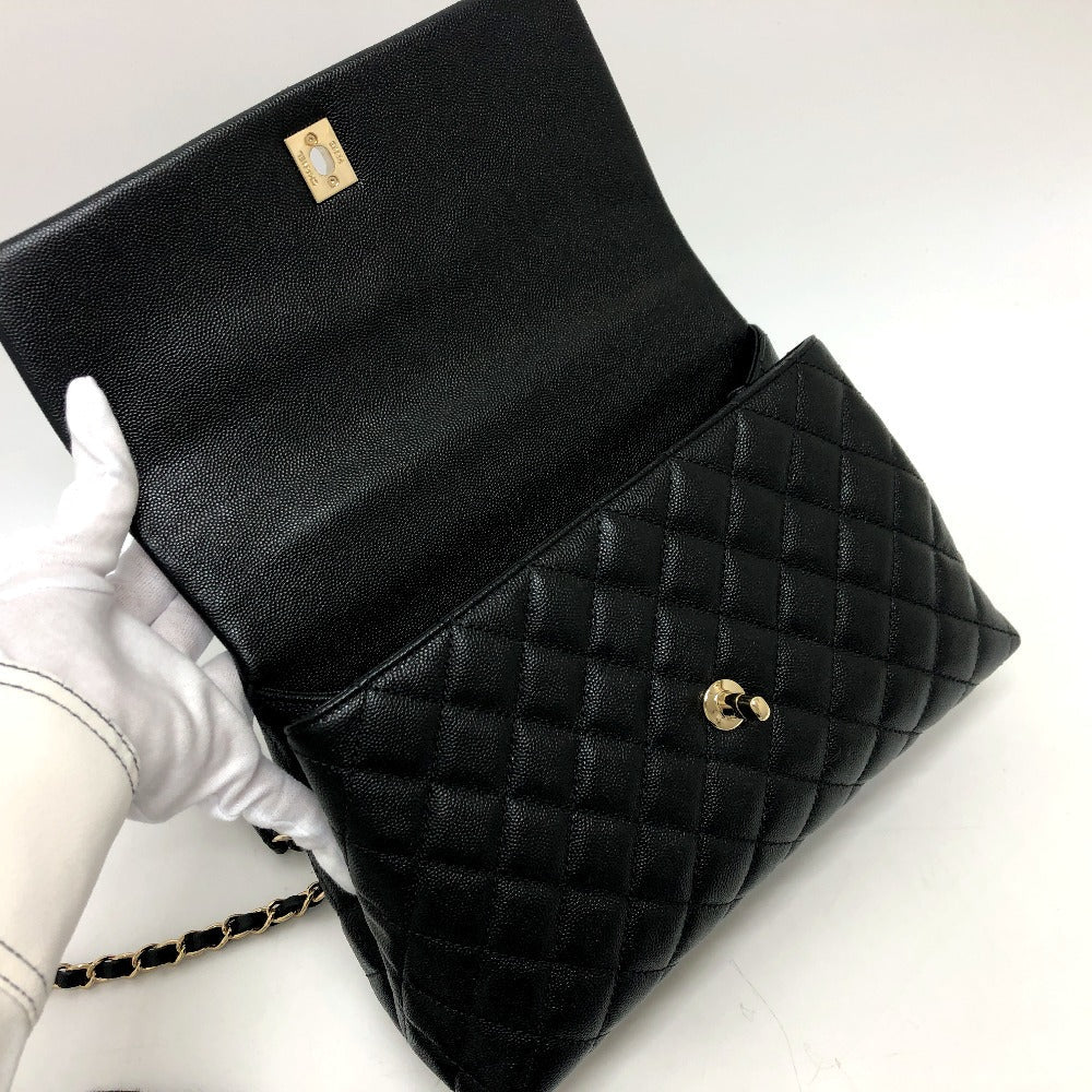 Chanel Handbag Caviar Matelasse Coco Handle 29 Black