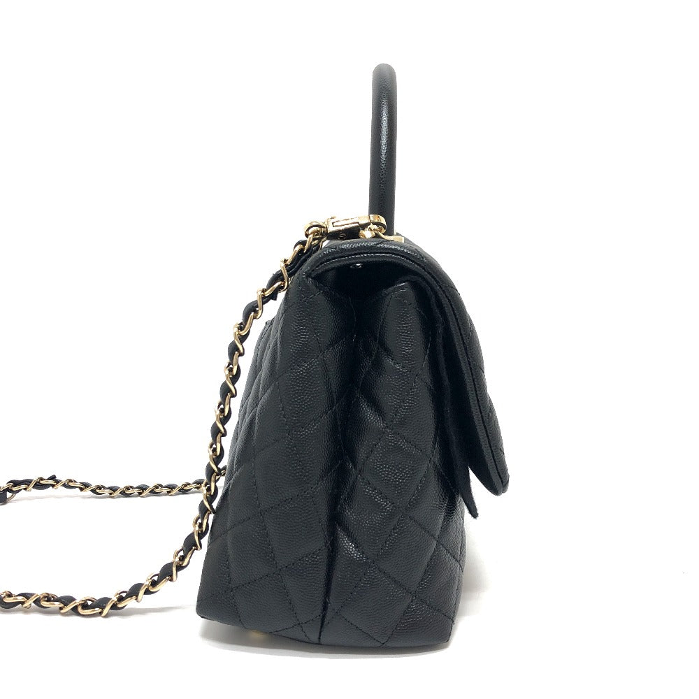 Chanel Handbag Caviar Matelasse Coco Handle 29 Black