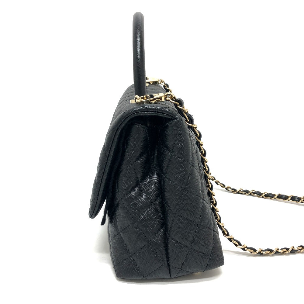 Chanel Handbag Caviar Matelasse Coco Handle 29 Black