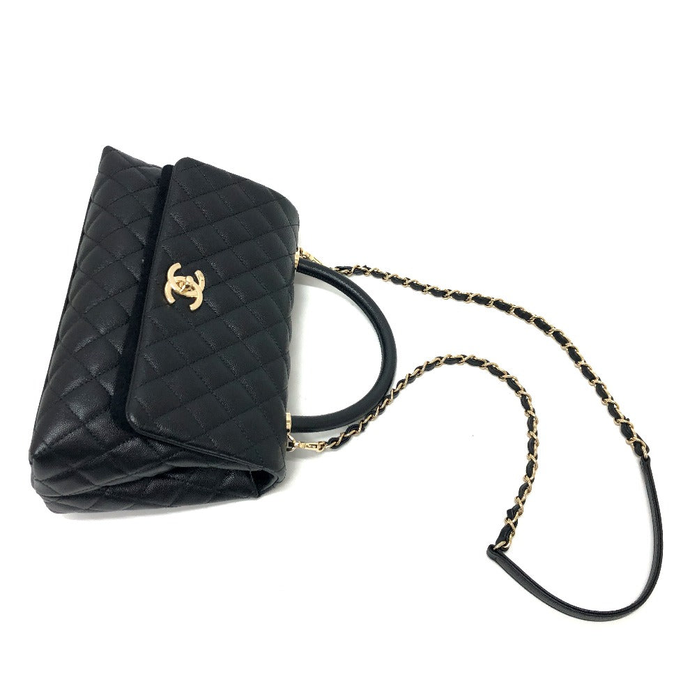 Chanel Handbag Caviar Matelasse Coco Handle 29 Black