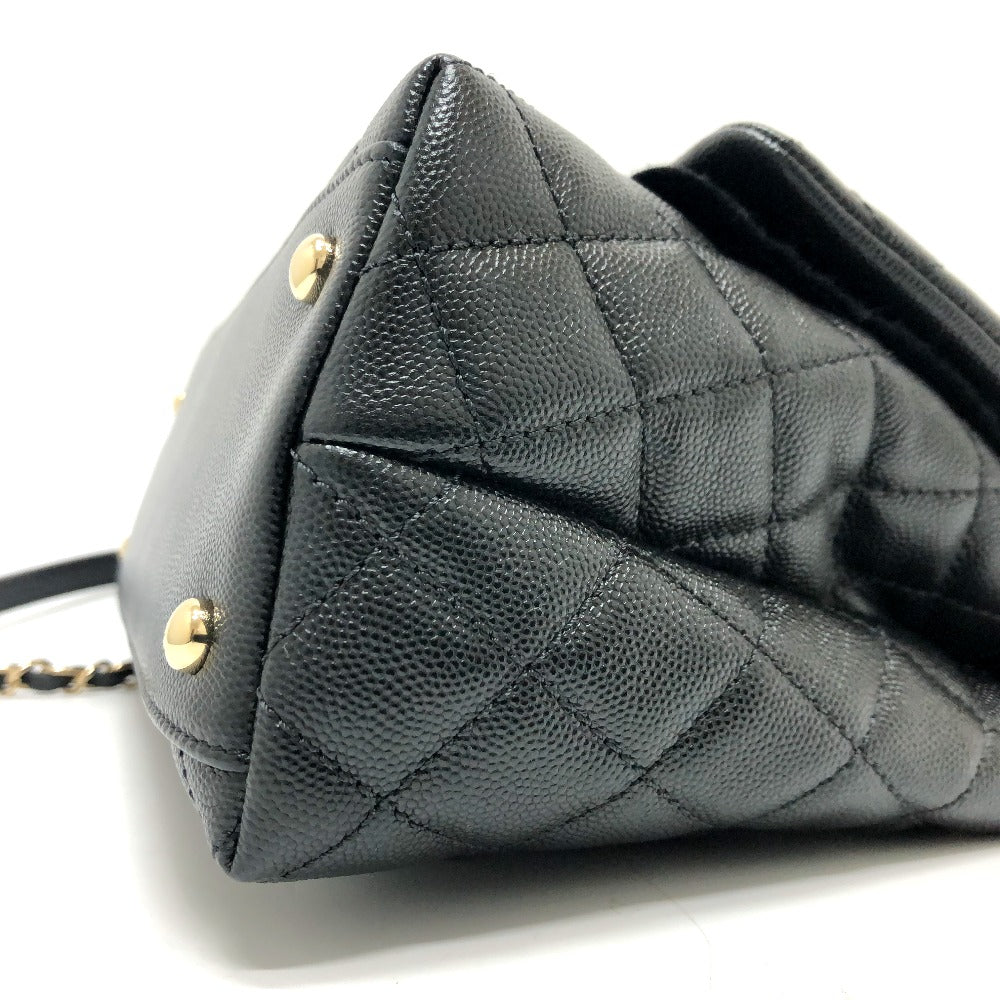 Chanel Handbag Caviar Matelasse Coco Handle 29 Black