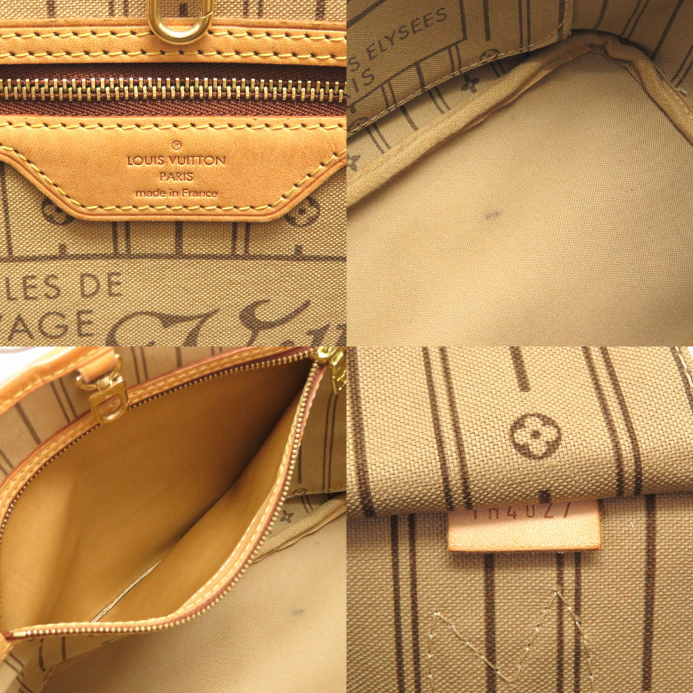 interior stamp Louis Vuitton Brown Canvas Monogram Neverfull PM