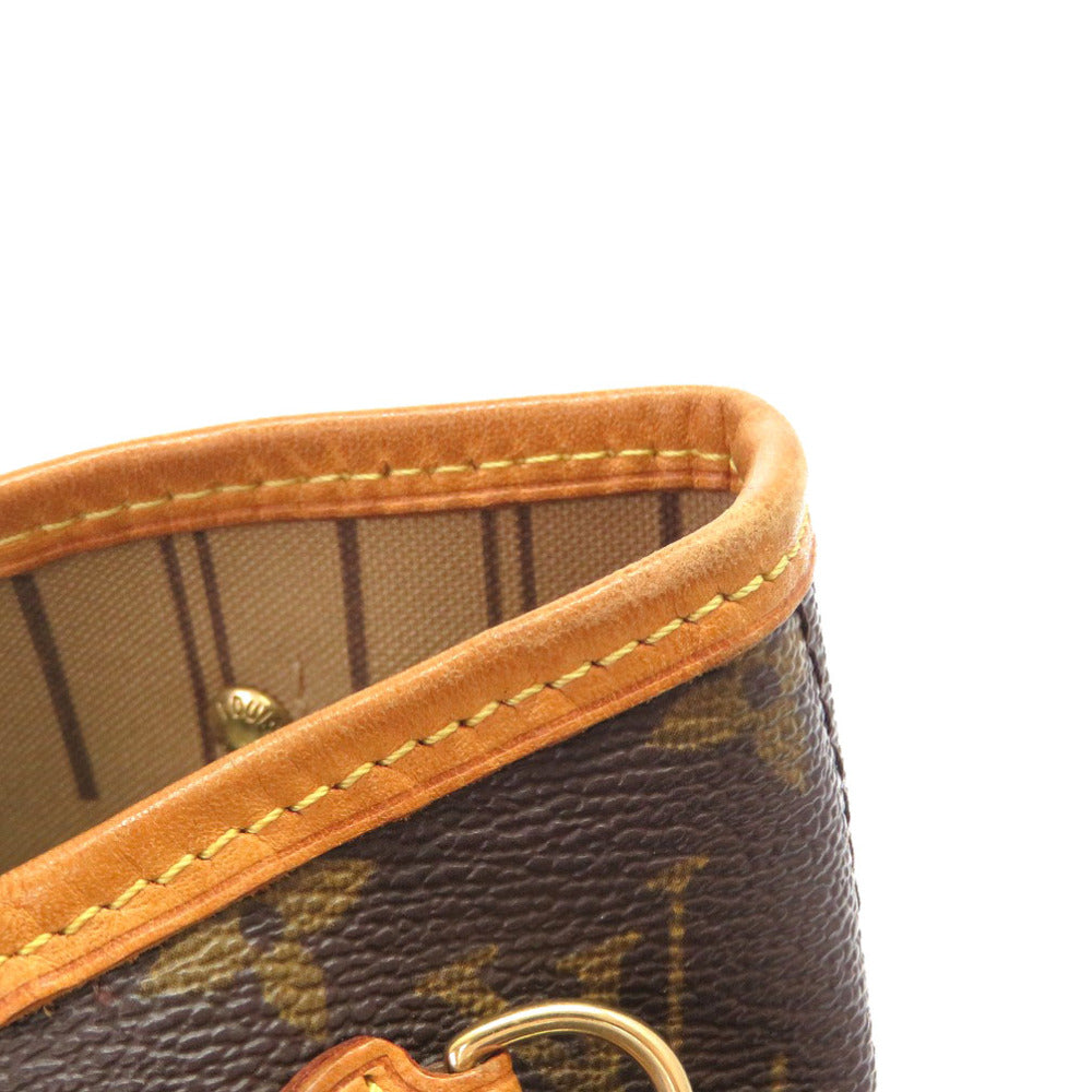 opposite edge Louis Vuitton Brown Canvas Monogram Neverfull PM