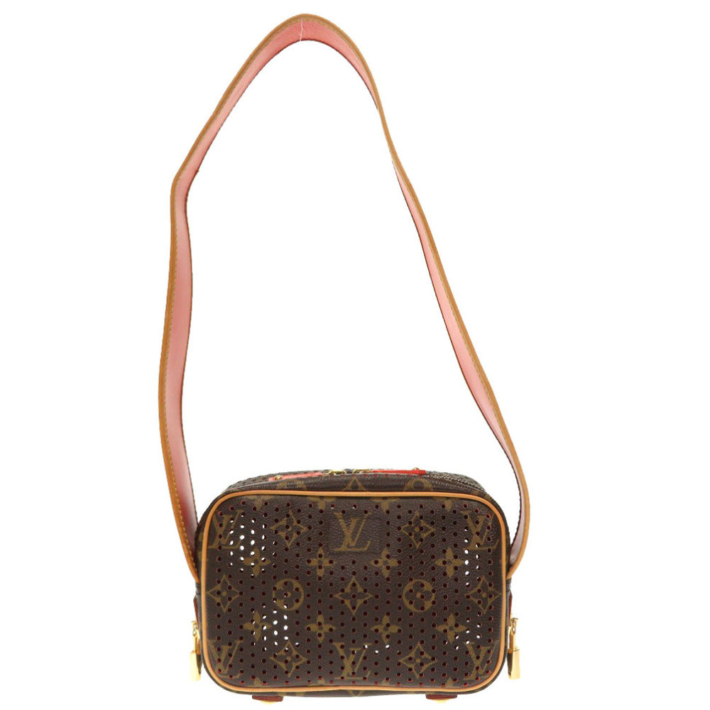 back Louis Vuitton Perforated Monogram Mini Trocadero Orange