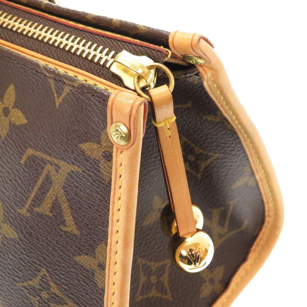 zipper Louis Vuitton Brown Canvas Monogram Popincourt