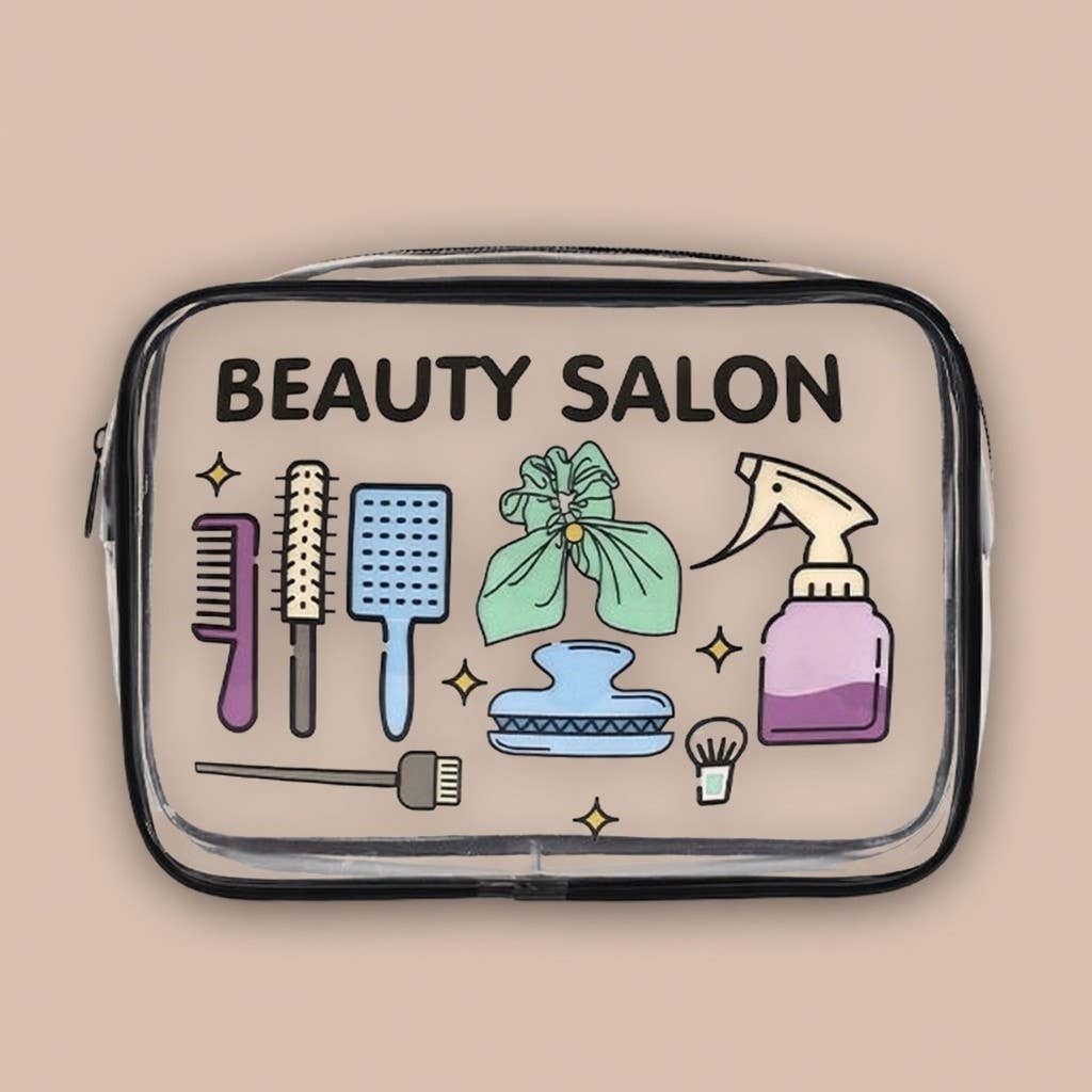 Clear Travel Cosmetic Organizer Pouch | Beauty Salon | NWT