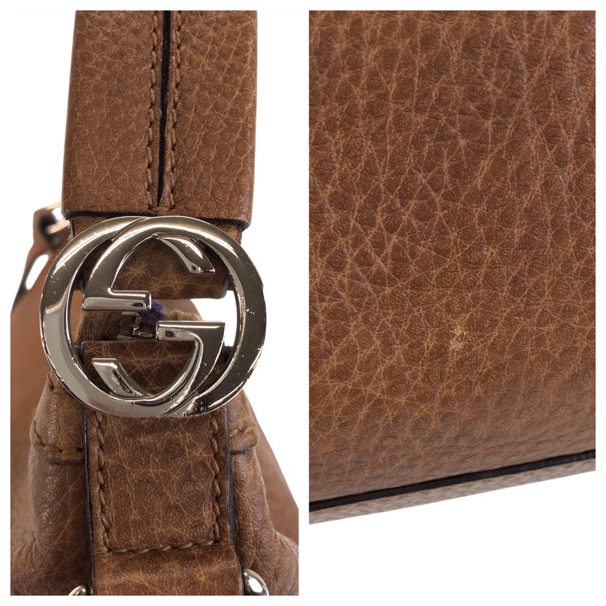 Brown leather belt with silver buckle on a white background