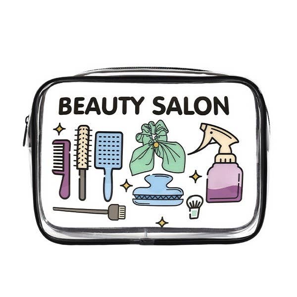 Clear Travel Cosmetic Organizer Pouch | Beauty Salon | NWT