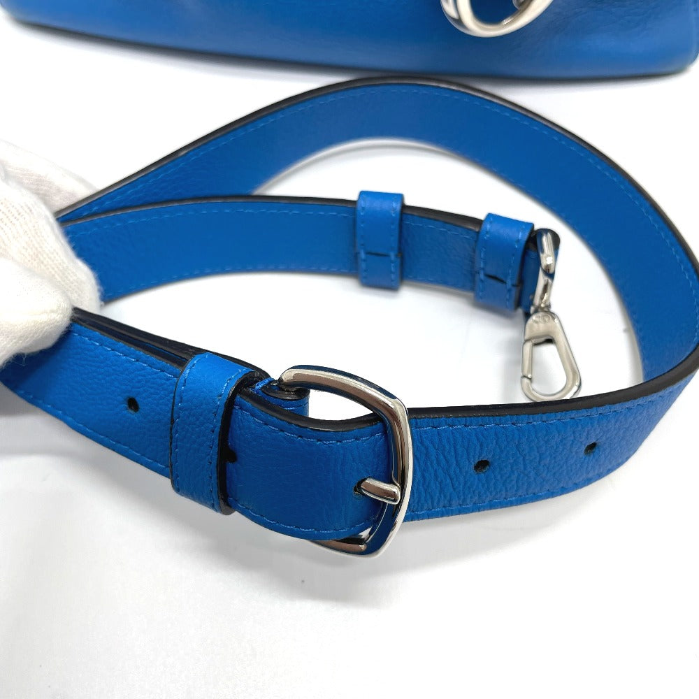 strap Christian Dior Grained Calfskin Large Open Bar Tote Blue