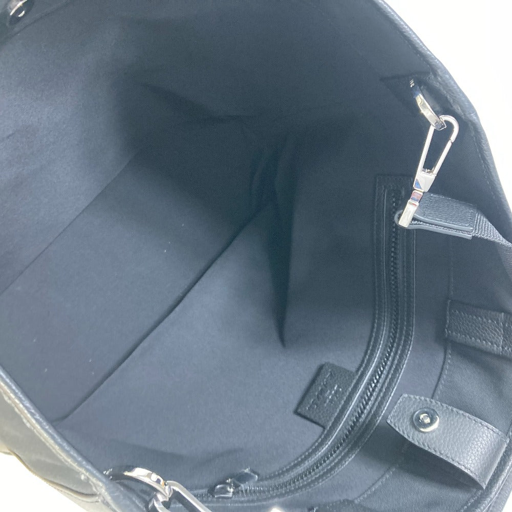 interior Christian Dior X KAWS Nylon and Calfskin Logo Bee Tote Black