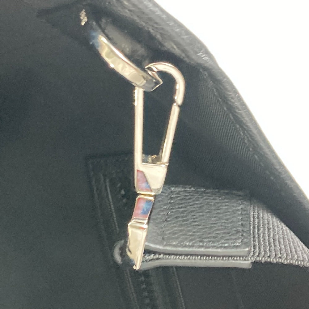clasp Christian Dior X KAWS Nylon and Calfskin Logo Bee Tote Black