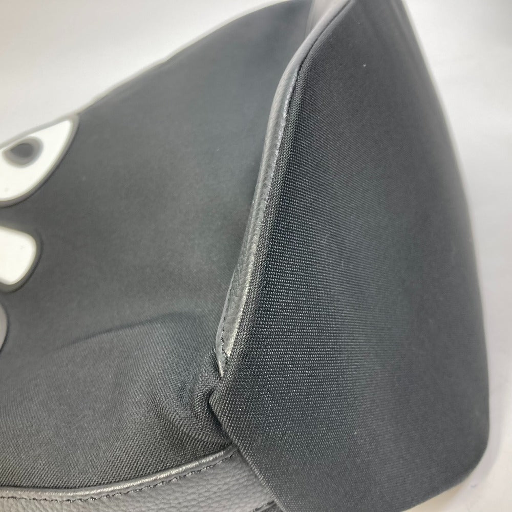 corner Christian Dior X KAWS Nylon and Calfskin Logo Bee Tote Black