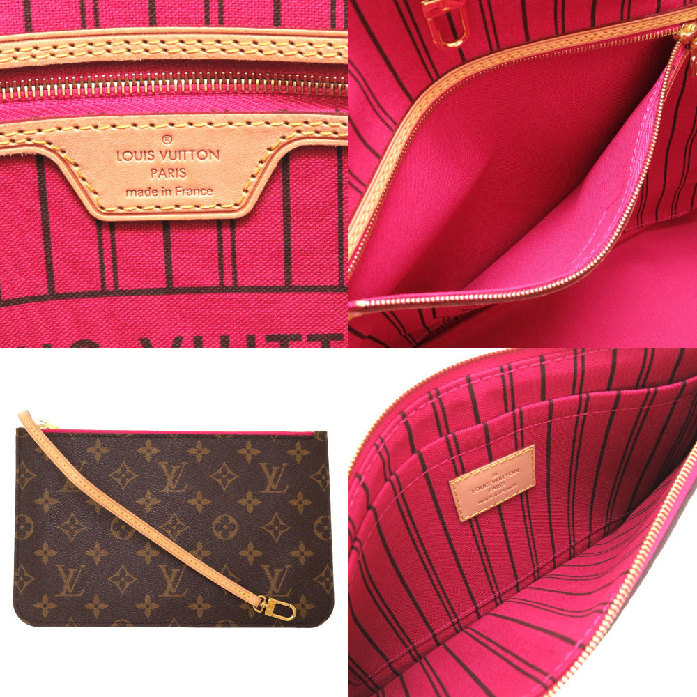 pockets Louis Vuitton Brown Canvas Monogram Neverfull Pivoine MM with pouch