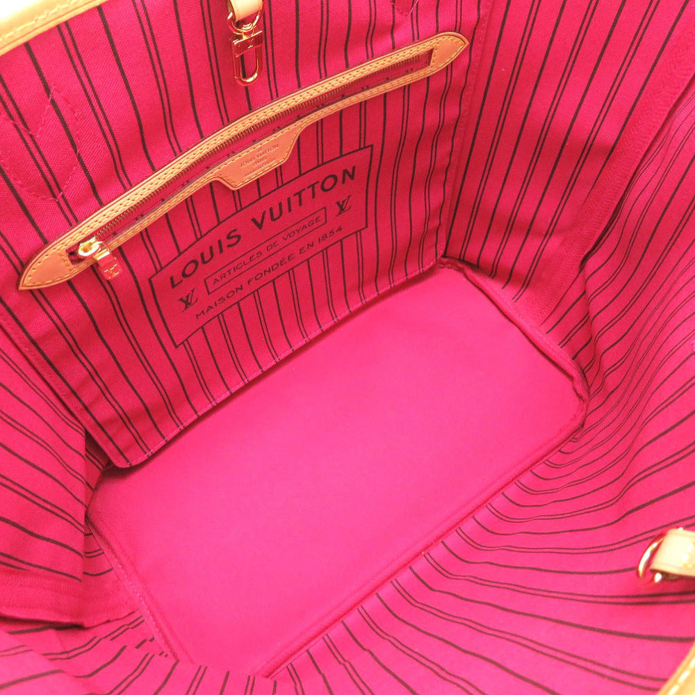 interior Louis Vuitton Brown Canvas Monogram Neverfull Pivoine MM with pouch